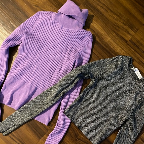Zara lavender turtleneck sweater - Picture 4 of 4